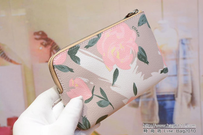 COACH蔻馳 原單 26291 新款花 女士手挽錢包  Chz1235